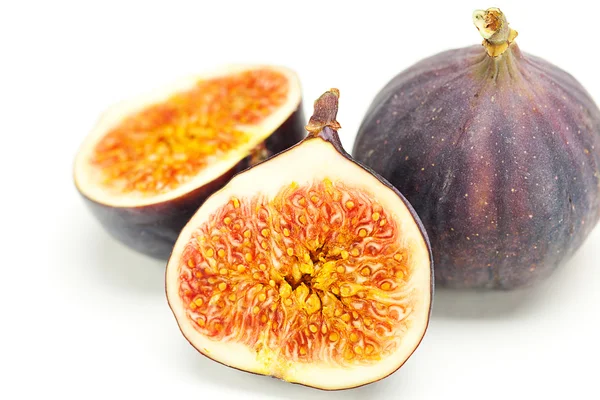 Duże soczyste fig na białym tle — Zdjęcie stockowe
