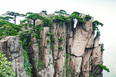 Huangshan set of peaks clipart