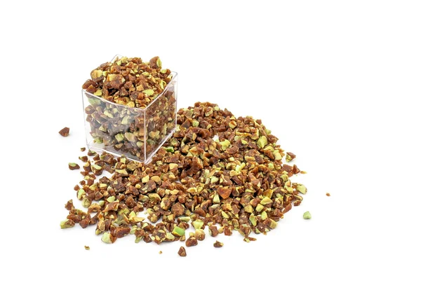 Rozdrobnionego chrupiące pistacji karmelu — Zdjęcie stockowe