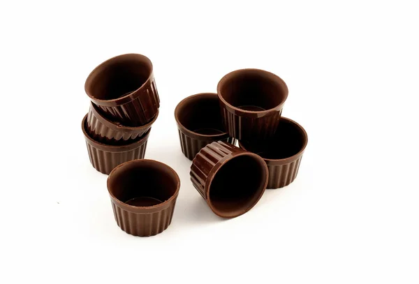 Copo comestível de chocolate — Fotografia de Stock