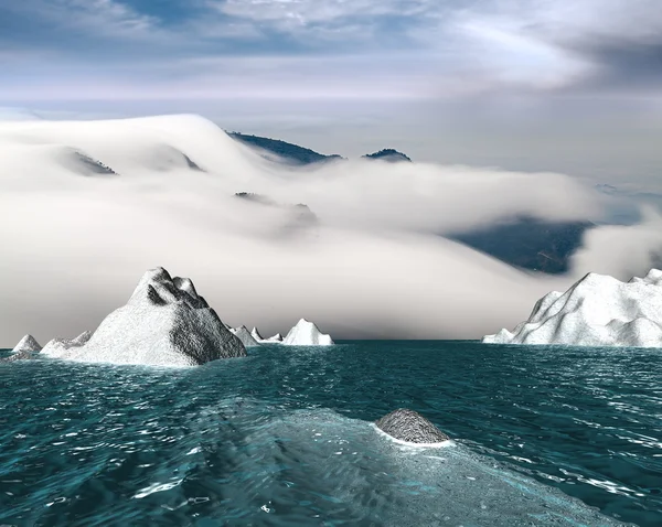 天空宜人的ICEBERG — 图库照片