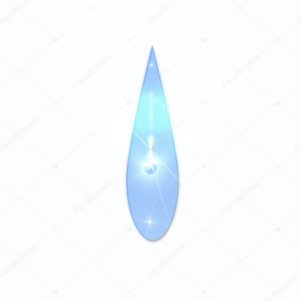 Water drop isolate with white