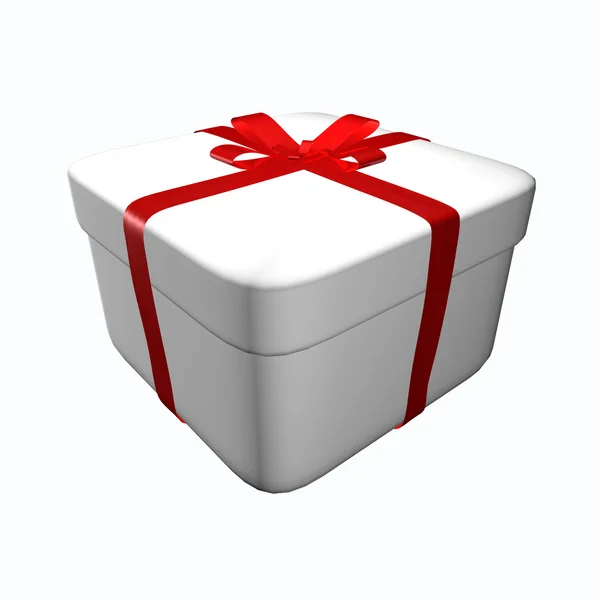 Beyaz arkaplan üzerinde hediye kutusu — Stok fotoğraf