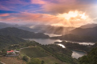 gün batımı göl bel, yeni taipei, Tayvan