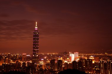 Gece sahnelerinde taipei City, ta