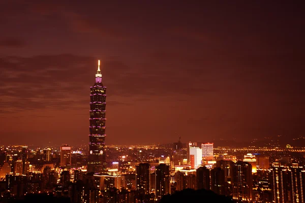 Gece sahnelerinde taipei City, ta