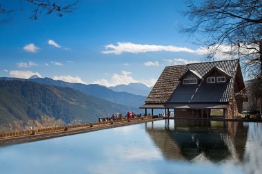 Snow Mountain trailhead huts, Taichung, Taiwan clipart