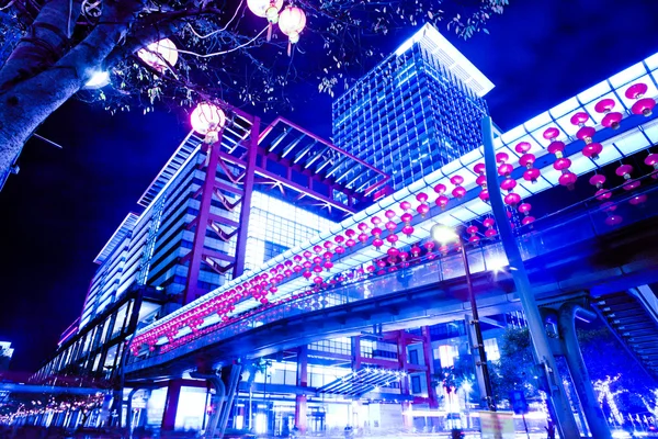 Noite da cidade de Taipei, Taiwan — Fotografia de Stock