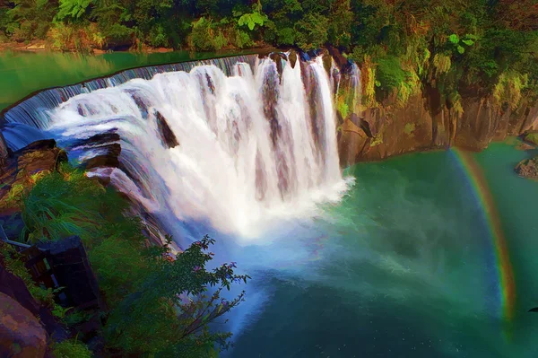 Målningen stil av shifen vattenfall — Stockfoto