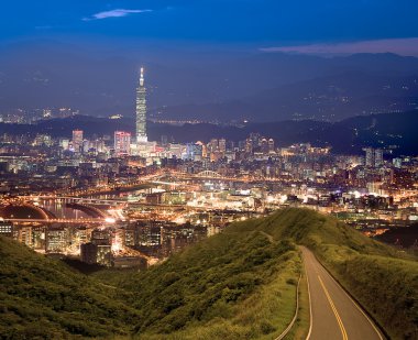 Gece sahnelerinde taipei City, Tayvan