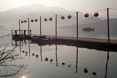 Chiang kai Şek iskele, güneş ay Gölü, nantou, Tayvan