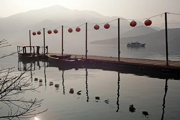 Chiang kai shek cais, Lago de sol lua, nantou, taiwan — Fotografia de Stock