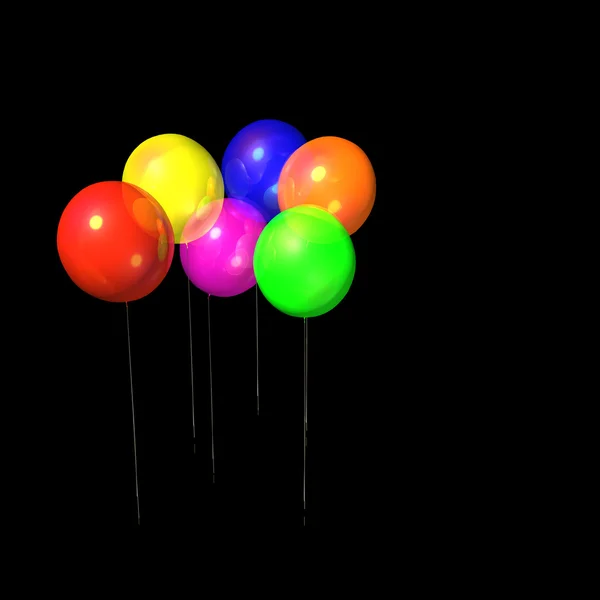 Bunte Luftballons für Hintergrund — Stockfoto