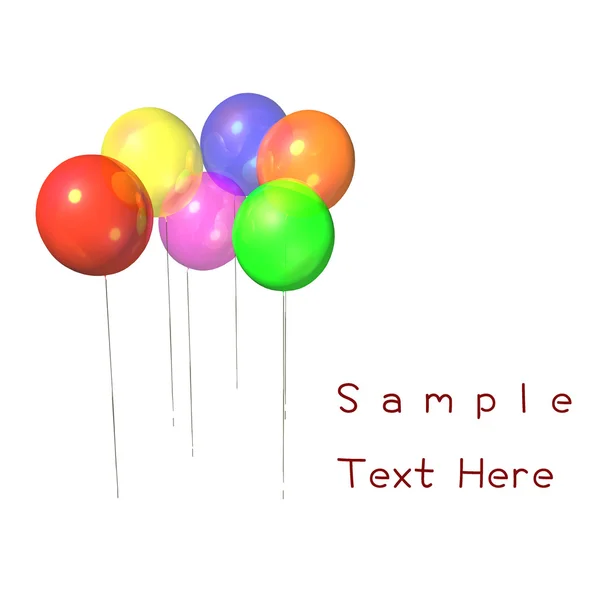 Různobarevné balónky pro pozadí — Stock fotografie
