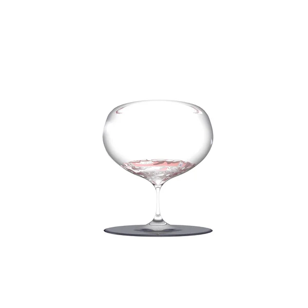 白で隔離されたワイングラス — ストック写真