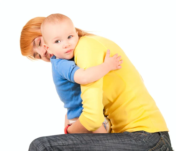 Madre e figlio abbracciare — Foto Stock