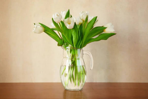 Měkké bílé tulipány — Stock fotografie