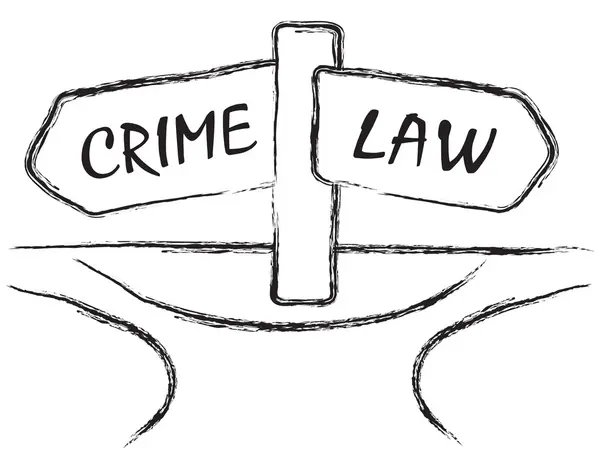Преступность и право — стоковый вектор