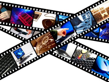 Computer filmstrip graphic clipart