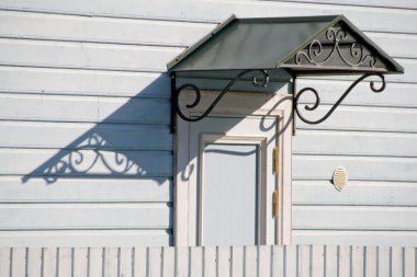 Door with Metal Awning clipart