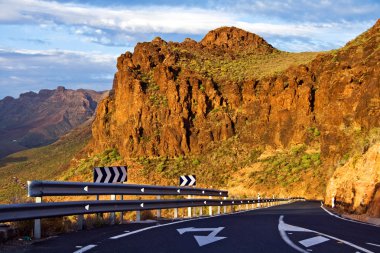 Gran canaria dağ yolu