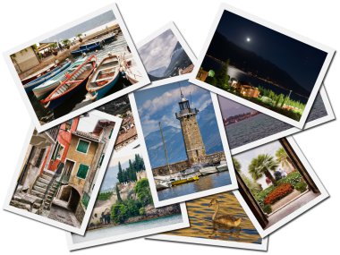 Collage of Lake Garda photos clipart