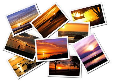 Collage of sunsets clipart