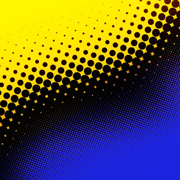 stock image Yellow and blue halftone