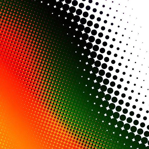 stock image Green and orange halftone