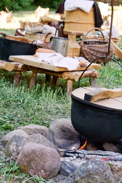 stock image Traditional outdoor kitchen