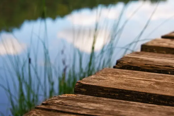 stock image Wooden dock detail