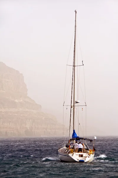 stock image Boat off coast of Gran Canaria