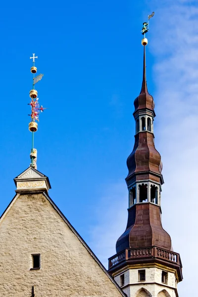 stock image Tallinn's Town Hall spire