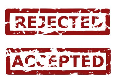 Rejected and accepted clipart