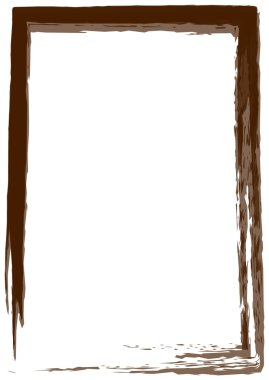 Brown grunge frame clipart