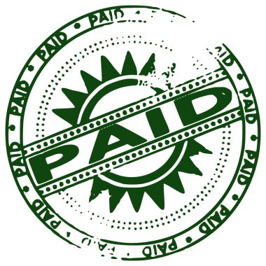 Grunge stamp PAID clipart