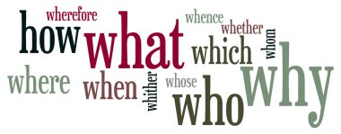 Question words clipart