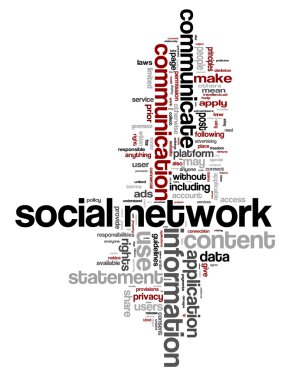 Networking words clipart