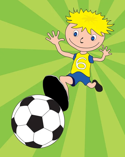 Riproduzione grafica di calcio ragazzo — Vettoriale Stock