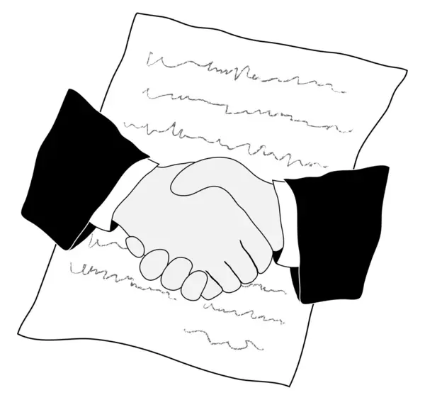 stock vector Deal handshake