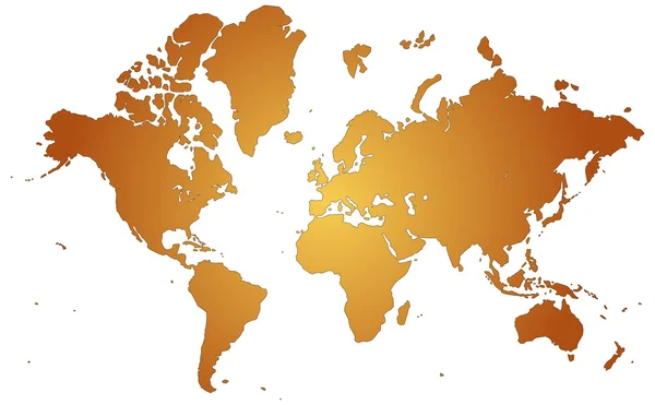 stock vector Orange World Map