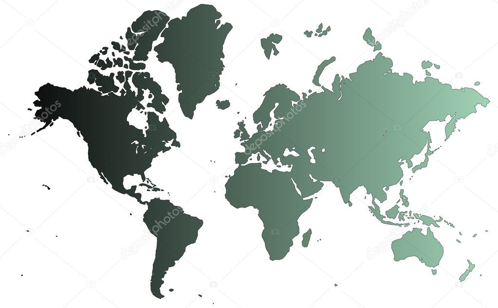 Cyan World Map