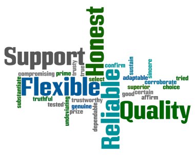 Support and Reliability Words clipart