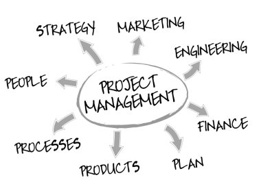 Project management chart clipart