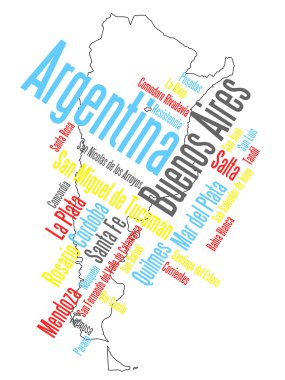Arjantin Haritası ve şehirler