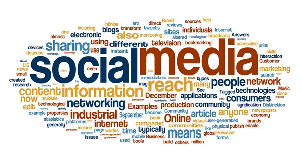 stock vector Social Media Word Cloud