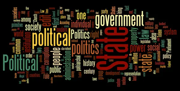 stock vector Politics Word Cloud