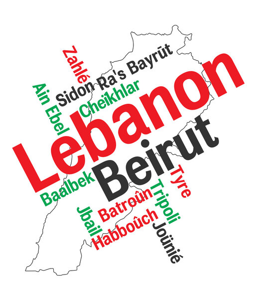 Ливан карта и городов