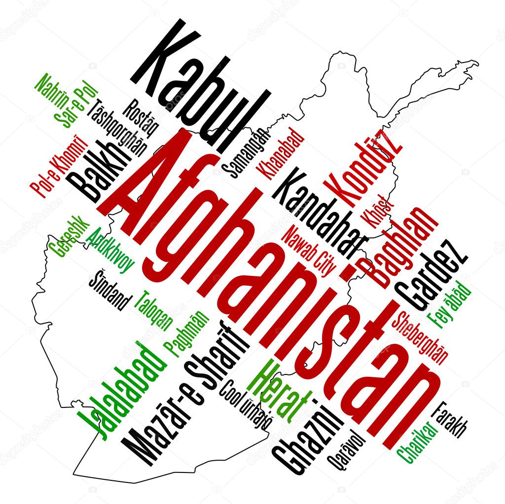 Afghanistan map and cities