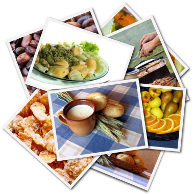 Food photos collage clipart